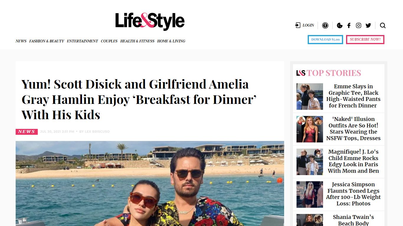 Scott Disick, Girlfriend Amelia Enjoy 'Breakfast for Dinner' With Kids